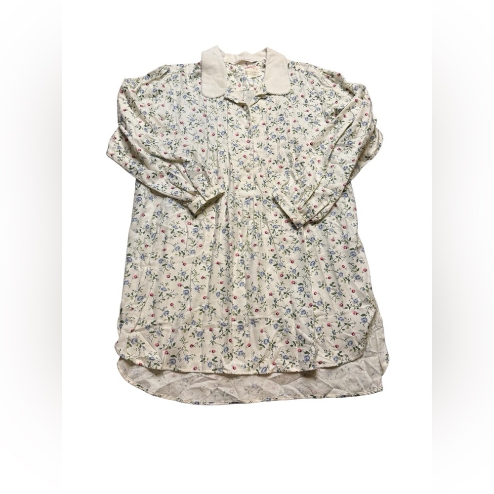 🌸 Victoria’s Secret Country Floral Nightgown 🌼 Vintage Cotton Collared NWT M ✨